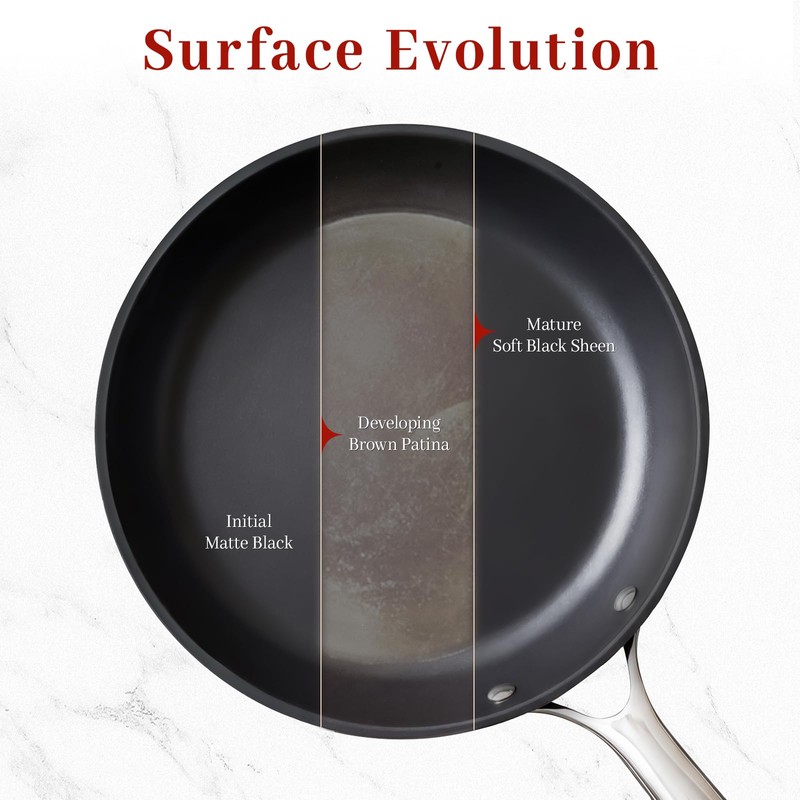 Carbon Steel Frying Pan 12" - Pre-Seasoned Carbon Steel Skillet,