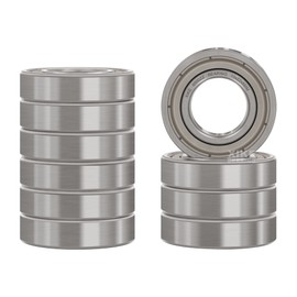 XIKE 6900ZZ Sealed Ball Bearings 10x22x6mm, 6900-2Z Chrome Steel and Metal Double Seals Deep Groove Ball Bearing, Pack of 10.