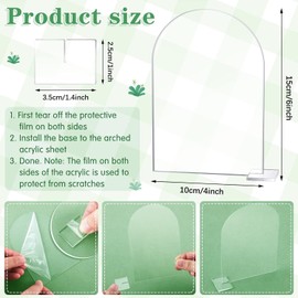 20 Sets Arch Clear Acrylic Table Number Holders with Stand,Arch Acrylic Sign with Clear Stand Seating Cards Wedding Table Numbers Holders DIY Sheet for Wedding Reception Event Party
