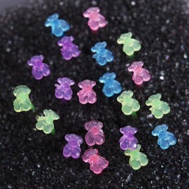 100 Piezas De Pendientes De Plstico Para Orejas Sensibles, Pendientes Invisibles Transparentes Para Deportes, Juego De Pendientes Con Forma De Osito De Colores, Accesorios De Joyera Hipoalergnicos