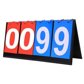 MaoNativey Sports scoreboard scoreboard counter 4-digit sports competition scoreboard portable scoreboard, sports flip scoreboard for basketball, football, badminton, baseball