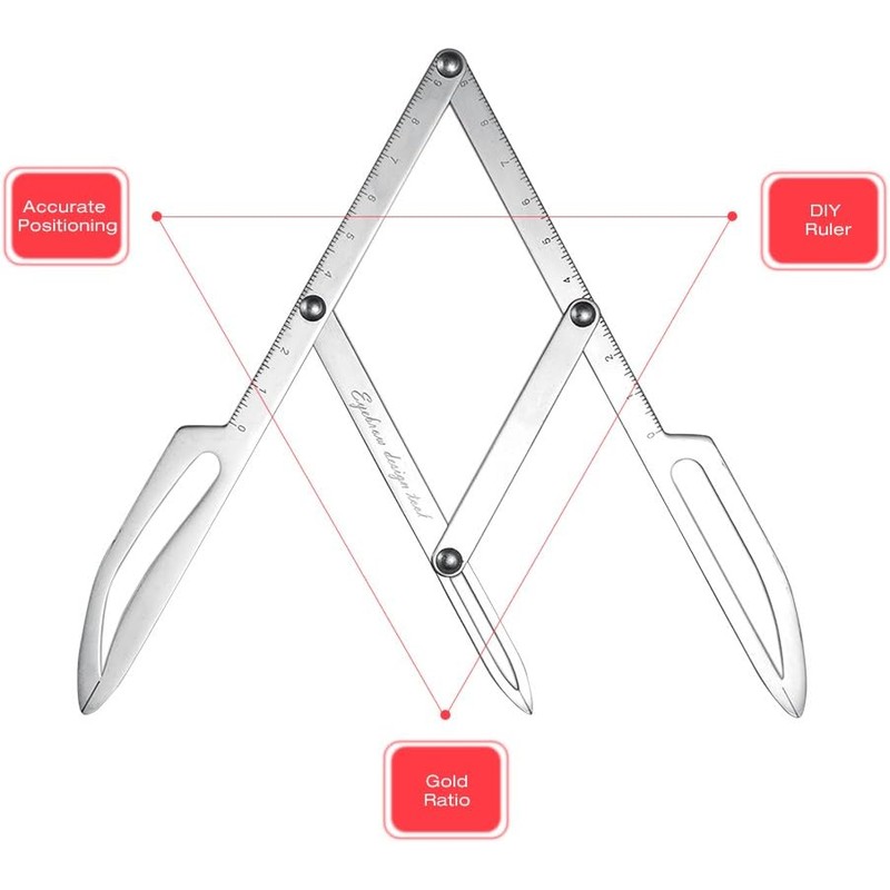 ATOMUS Eyebrow Stencil Positioning DIY Ruler Calipers Microblading Supplies Shaper