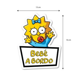 Magguie Baby on Board Car Sticker 13 x 16 cm Vinyl Easy to Stick, Baby on Board, Sticker Car, Truck, Motorhome (Colour)