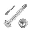 #14 x 1-1/2" Sheet Metal Screws, 100 PCS Hex Washer