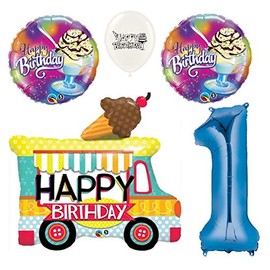 Ultimate Ice Cream Truck and Sundae Party Event Decorations Bouquet of Balloons (1st Birthday)