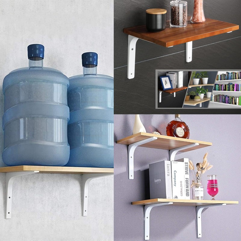 6 Pcs Shelf Bracket, Shelf Brackets, Brackets, Brackets for Shelves,