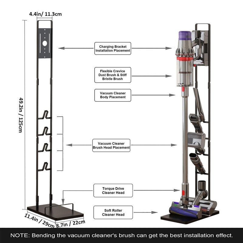 Foho Vacuum Stand, Storage Bracket Stand Holder, Stable Vacuum Stand