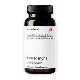 Momentous Ashwagandha Supplement - 300 mg NooGandha® Ashwagandha Extract - Cognitive Performance, Alertness, & Focus Support - NSF Certified, Vegan, GMO-Free, Gluten-Free, 60 Servings