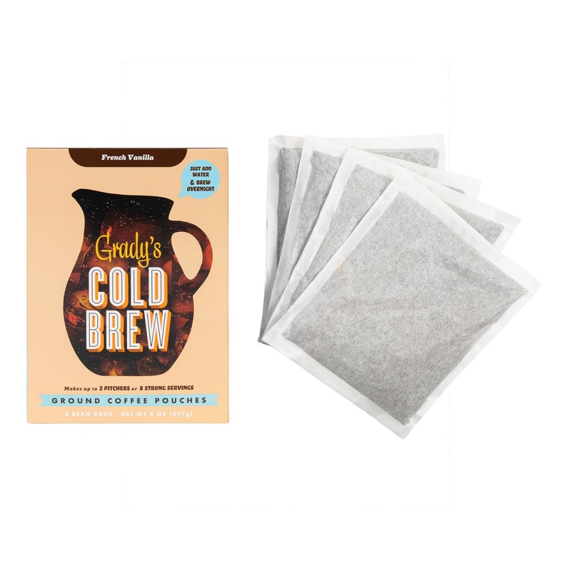 GRADY’S COLD BREW, French Vanilla, 100% Arabica Ground Coffee &