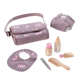 howa 29502 Doll's Changing Bag for Dolls Rainbow Including 7-Piece Accessories