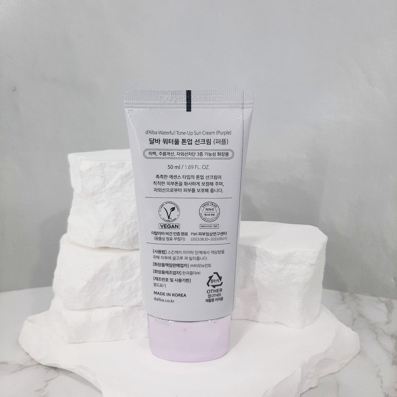 Dalba Waterful Tone Up Sun Cream Purple Single Item Cool