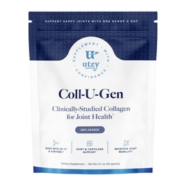 Utzy Naturals Coll-U-Gen | Joint Support Supplement | with Type II Undenatured Collagen (UC-II®) & Fortigel® | Unflavored Powder | 30 Servings
