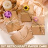 Pack of 10 Greeting Cards Set, Retro Kraft Paper Envelopes