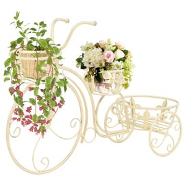CHARMMA Plant Stand Bicycle Shape Vintage Style Metal