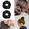 2 PCS Girl Scrunchie 100% Silk Hair Elastics Hair Elastics