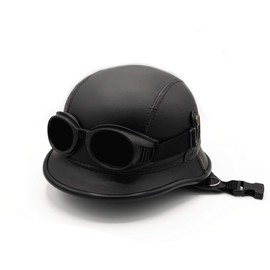 Mienloco Motorcycle Jet Helmet Harley Chopper Military Half Shell Biker Moped Scooter Wehrmacht, m, H1.