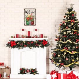 Vintage Christmas Decor Gifts Rustic Christmas Old Fashioned Gingerbread Bakery Tin Sign for Home Farmhouse Kitchen Cafe Bar Wall Decor 8 x 12 inches