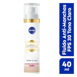 NIVEA Luminous 630 Fluido con Color 3 en 1 Tono Claro (40 ml) - Enriquecido con Ácido Hialurónico y Vitamina E para una Piel Luminosa sin Manchas por 