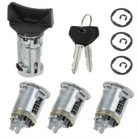 5161055AA Ignition Switch Lock Cylinder with Door Lock & Keys - Fits Jeep Wrangler YJCherokee XJ (1990-1995), Grand Cherokee ZJ,Dodge Viper （1992-1993 | Replaces 17250.05, 924-908, 4720929K,& More