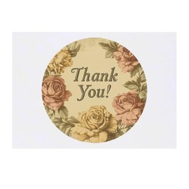 'Thank You with Roses' Temporary Tattoo - Water Resistant, Skin-Safe, Non-Toxic Transfer (TO00083719)