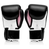 Fairtex - Guantes de Entrenamiento Estilo Muay Thai (Negro/Blanco/Rosa, 12