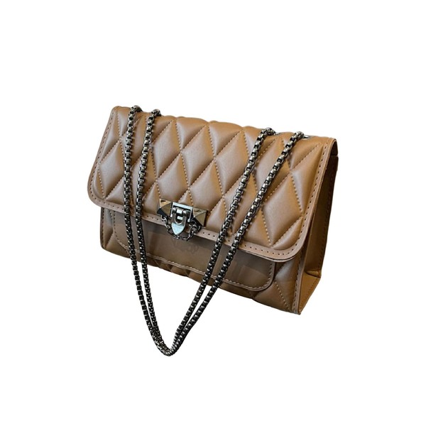 SHENHE Women's Quilted Leather Shoulder Bag Buckled Clutch Purse Small