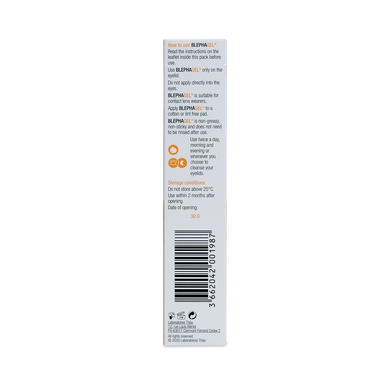 Blephagel Eyelid Cleansing Gel, Hydrating, Softening, Sterile Gel for Daily