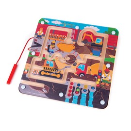 Bigjigs Toys, Construction Maze Puzzle, Wooden Toys, Jigsaw Puzzle, Wooden Puzzle, Construction Toys, Jigsaw For 3 4 5 Year Olds, Toddler Puzzles, Childrens Puzzles