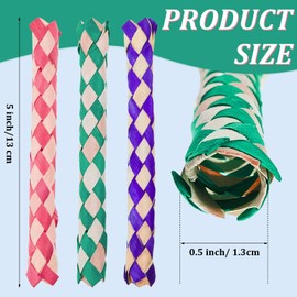 Syhood 24 Pcs Chinese Finger Traps Bamboo Finger Traps for Kids and Adults Pet Bird Chew Bird Foraging Chopper Toy Fun Birthday Party Favors, Goodie Bag Stuffers Fillers in Assorted Colors