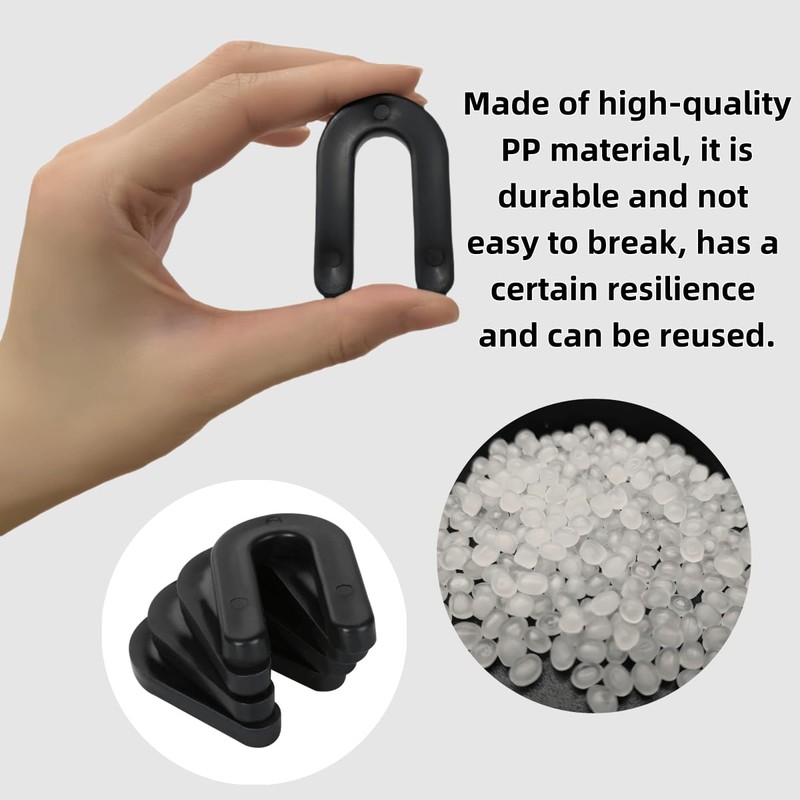 SATONBEYI 30 Pcs Horseshoe Shims,U Shaped Plastic Shims for Leveling,Deck