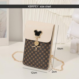 KBRPEY Handytasche zum Umhängen Damen zum Umhängetasche PU Leder Bauchtasche Damen Stylisch Crossbody Bag Damen Bedruckte Kleine Quadratische Tasche für Damen und Mädchen