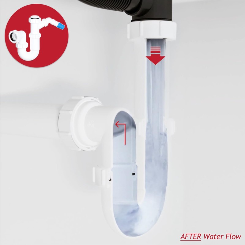SPARES2GO 40mm Telescopic Sink Trap Kitchen Washing Machine Dishwasher 75mm