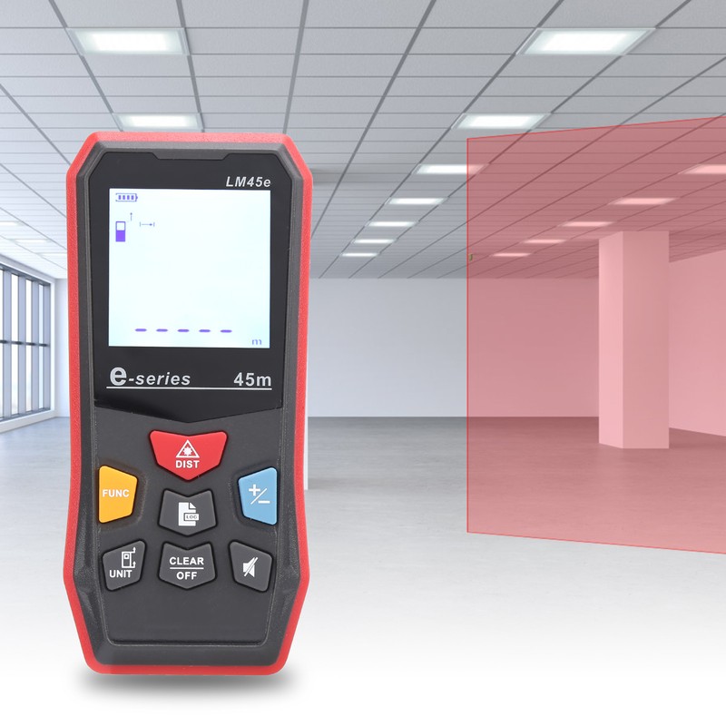 LM45e Infrared Laser Range Finder Portable Digital Distance Meter Area