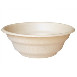 GreenWorks 100 Count 36 OZ Compostable Bowls, Natural Unbleached Biodegradable Bagasse and Bamboo fiber Paper Bowls