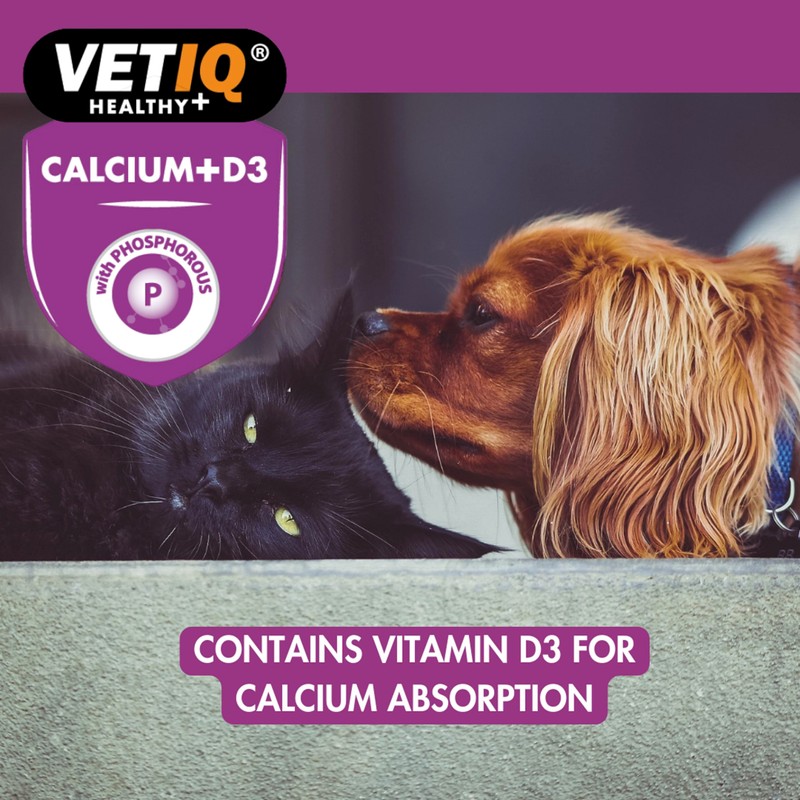 VETIQ Calcium + D3 Supplement for Cats & Dogs with