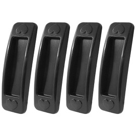 Kemcatui 4Pcs Self Adhesive Handles, Black Cabinet Pulls Plastic Drawer Pulls, Self Stick Handle Small Door Handle Cupboard Handles for Cabinet Closet, Sliding Door, Window