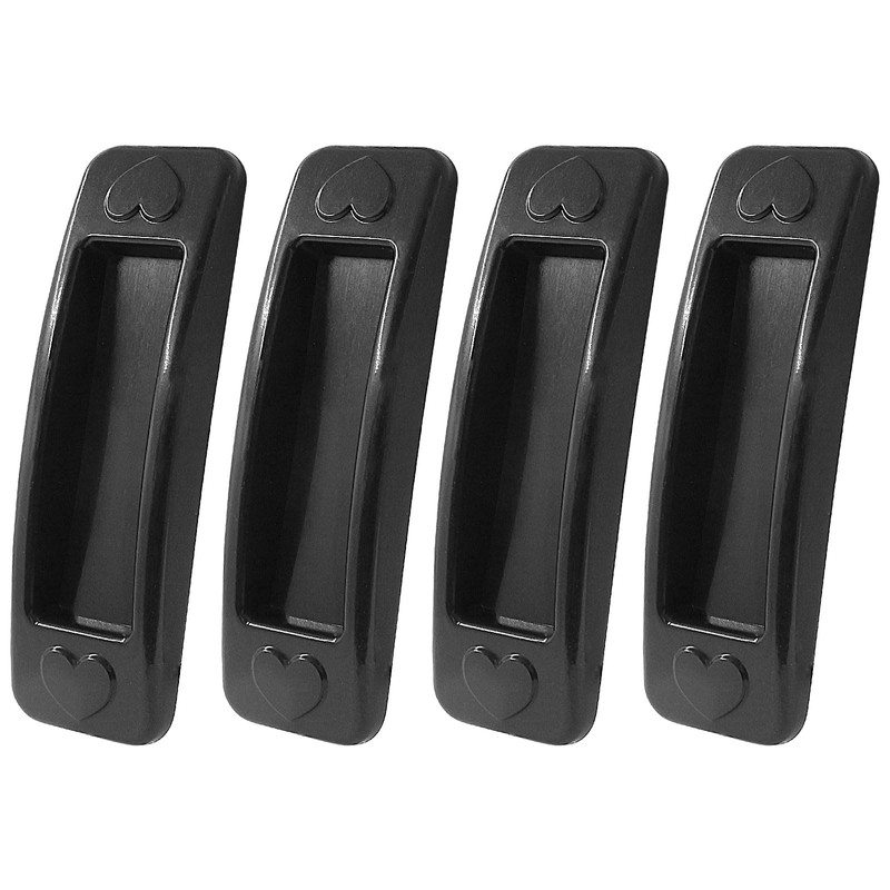 Kemcatui 4Pcs Self Adhesive Handles, Black Cabinet Pulls Plastic Drawer