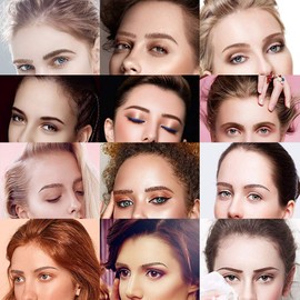 Yesallwas 9 Sheets 89 Pairs 4D Hair-like Eyebrow Tattoo Sticker False Eyebrows Long Lasting Waterproof Makeup Eye Brow Stickers for Women Lady(JD)