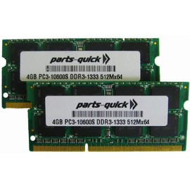 8GB Kit 2 x 4GB Memory Upgrade for HP Omni 120-1106er PC3-10600 1333MHz DDR3 SODIMM RAM (PARTS-QUICK Brand)