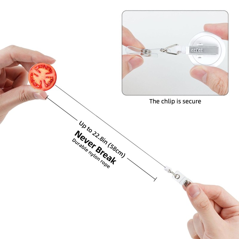 Tomato Retractable Badge -Funny Food Badge Country Clip Holder ID