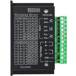 DaFuRui TB6600 Stepper Motor Driver，4A 9-42V TB6600 32 Subdivision for Nema 17/23 Stepper Motor Driver CNC Controller Single Axes Hybrid Stepper Motor