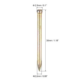sourcing map Finishing Nails 50pcs 30mm 1.2 Inch Hand-Drive Hardware Carbon Steel Nail Lost Head Nails, Color Zinc