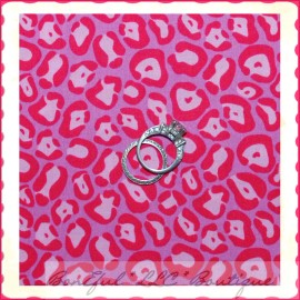Signature BonEful Fabric FQ Cotton Quilt Hot Pink Wild Girl Leopard Cheetah Skin Print Zoo