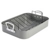 Gibson Home Oster Greystone 2-Piece Carbon Steel Roaster Pan w/Rack,