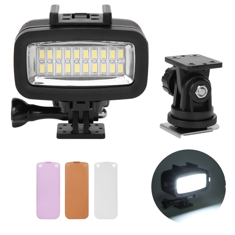 40m Underwater Photography Fill Light Waterproof Diving Camera LED Video