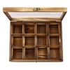 Wooden Spice Box Kitchen Tabletop Masala Box with 12 Removable