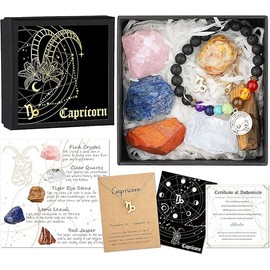 CAPRICORN - Zodiac And Spiritual Gifts, Zodiac Gifts, Astrology Gifts for Women and Men, Horoscope Gifts with Birthstone, Healing Stone Gifts, Unique Birthday Gifts for Women and Men