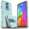 For LG Q7 Plus Case, Dual Layer Shockproof Cover+Tempered Glass