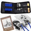 Lapices de Dibujo, Kit de Dibujo profesional 34 PCS, Set