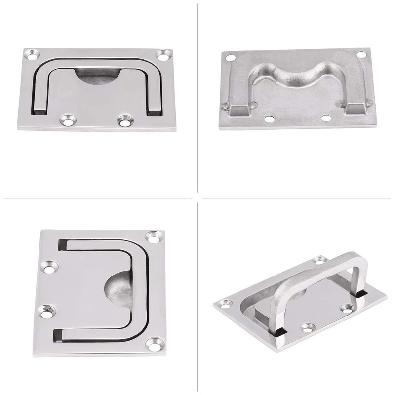 Boat Hatch Handle Flush-Mounted Hatch Cabinet Lifting Handle Stainless Steel